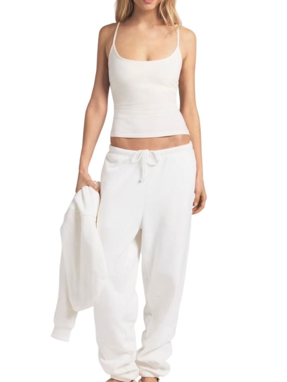 SKIMS White Track Pants & Joggers